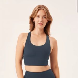Girlfriend collective Paloma bra and compressive high rise leggings in midnight